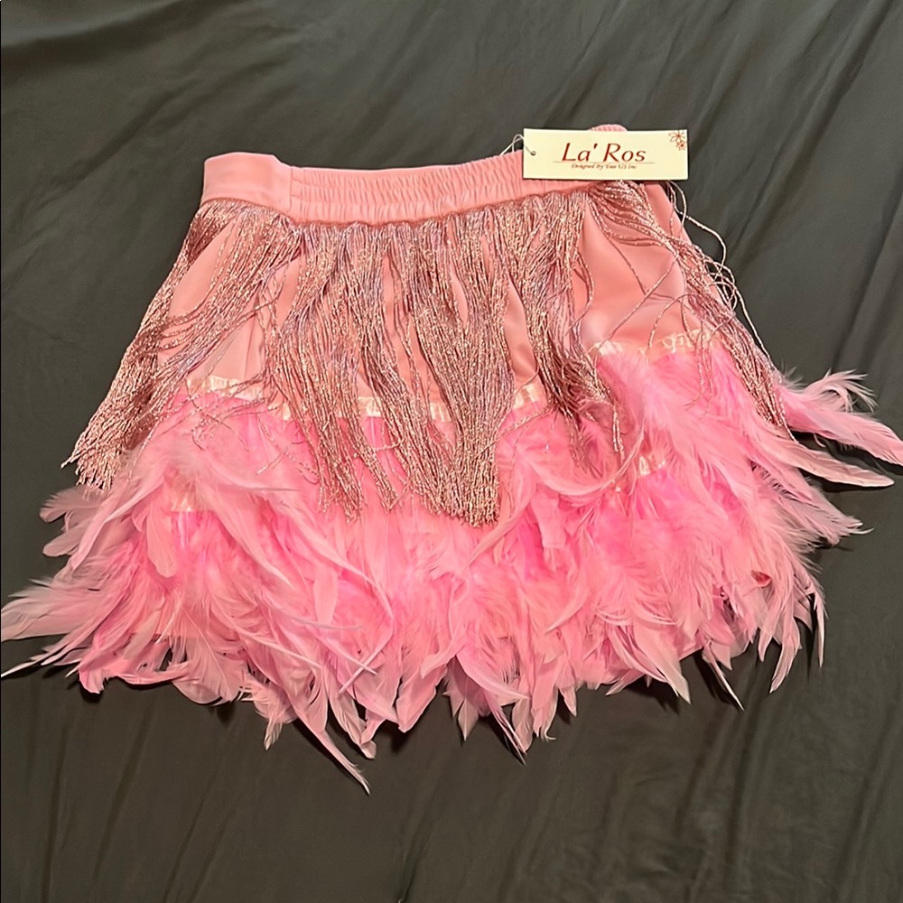 Pink Feathered Skirt
